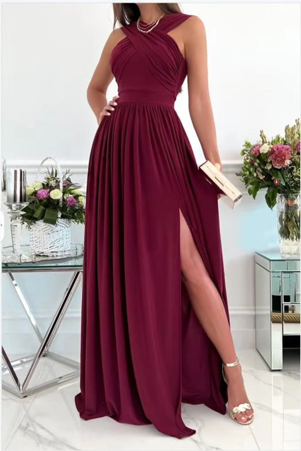 Alvara Halter Maxi Dress