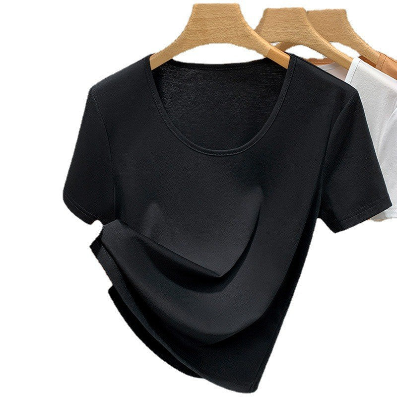 Avocado Round Neck Slim Fit Cotton T-Shirt