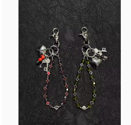 Gold Beaded Waist Chain with Handmade Accents – Stainless Steel Clasp