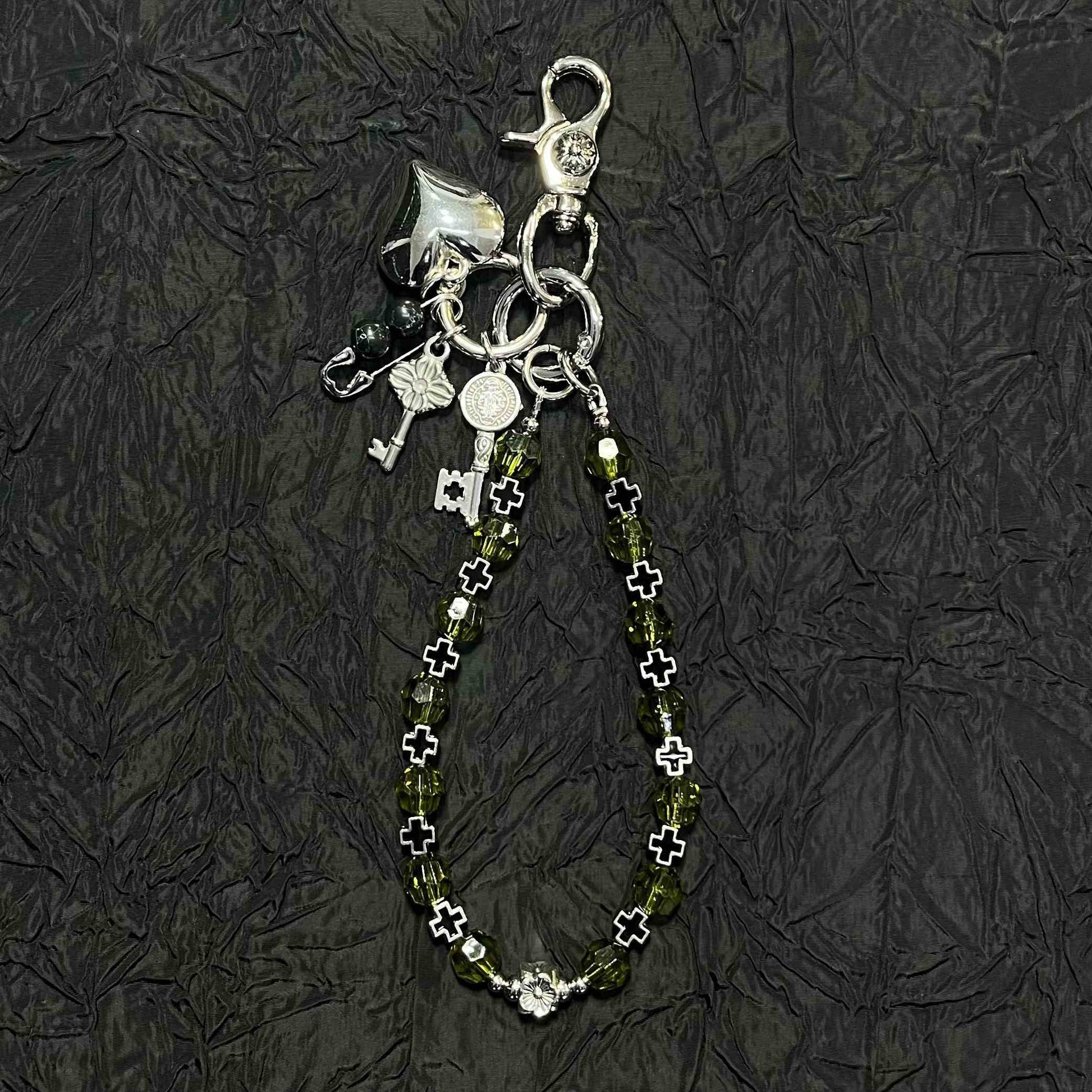 Gold Beaded Waist Chain with Handmade Accents – Stainless Steel Clasp