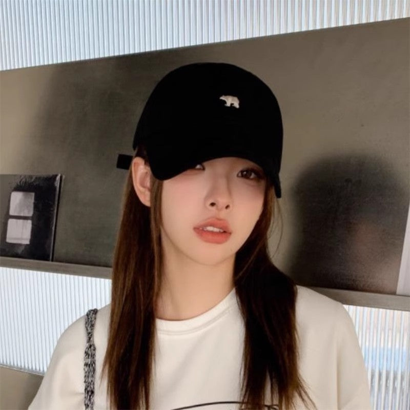 Naomi Kids Cotton Baseball Cap with Embroidered Polar Bear