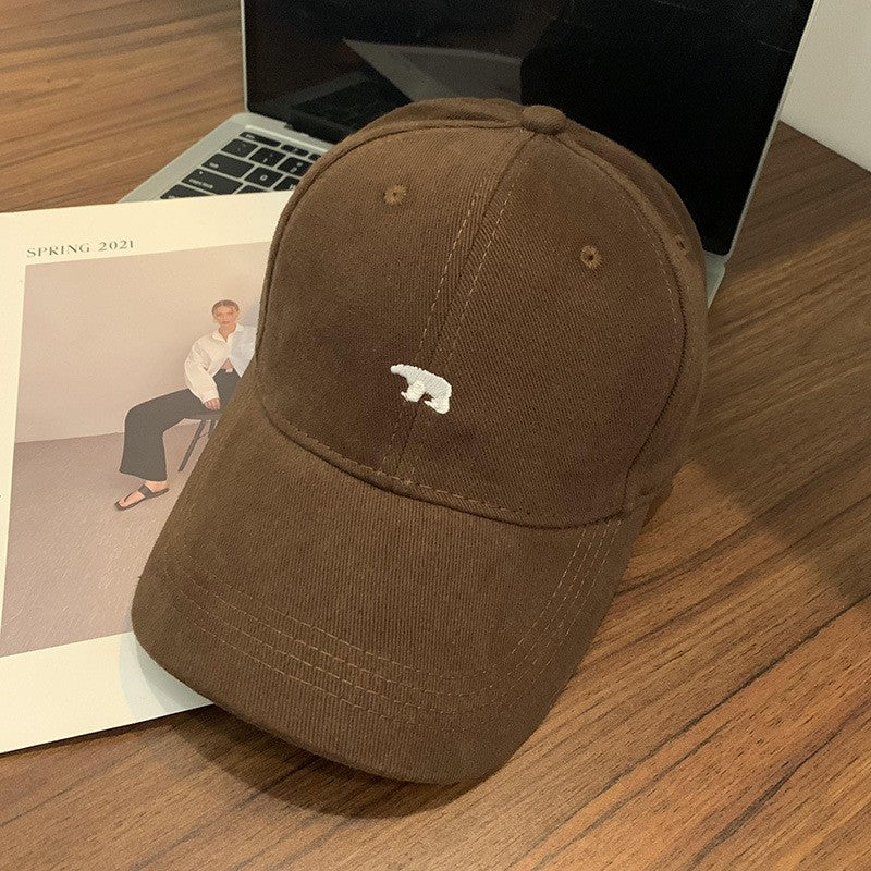 Naomi Kids Cotton Baseball Cap with Embroidered Polar Bear