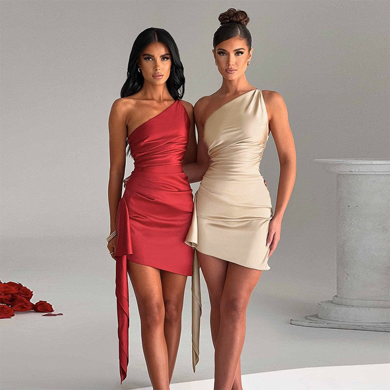 Seloria One-Shoulder Mini Dress