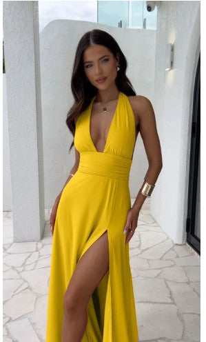Serenya Backless Slit Dress