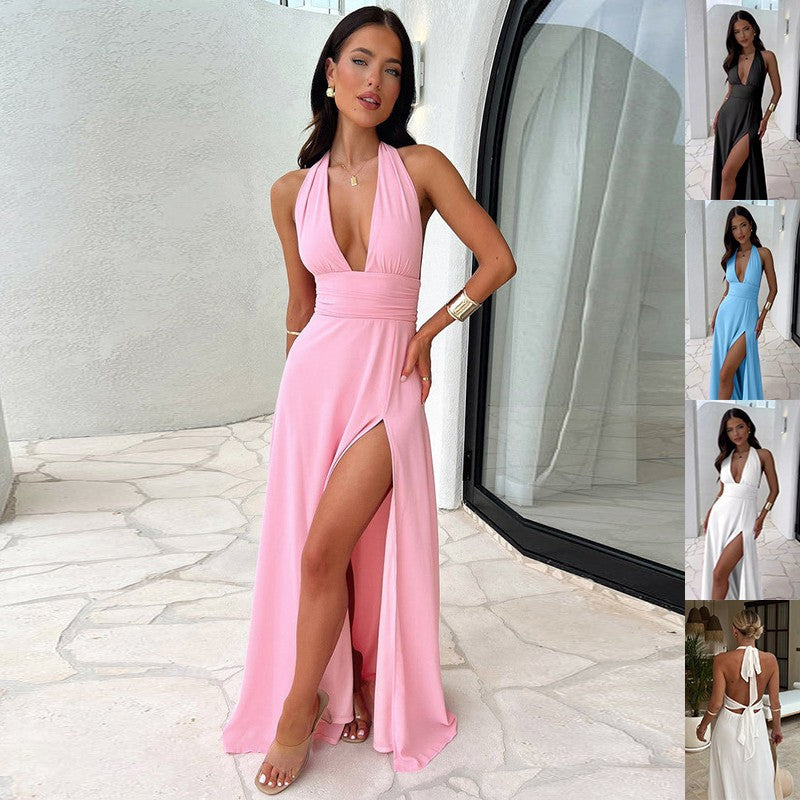Serenya Backless Slit Dress