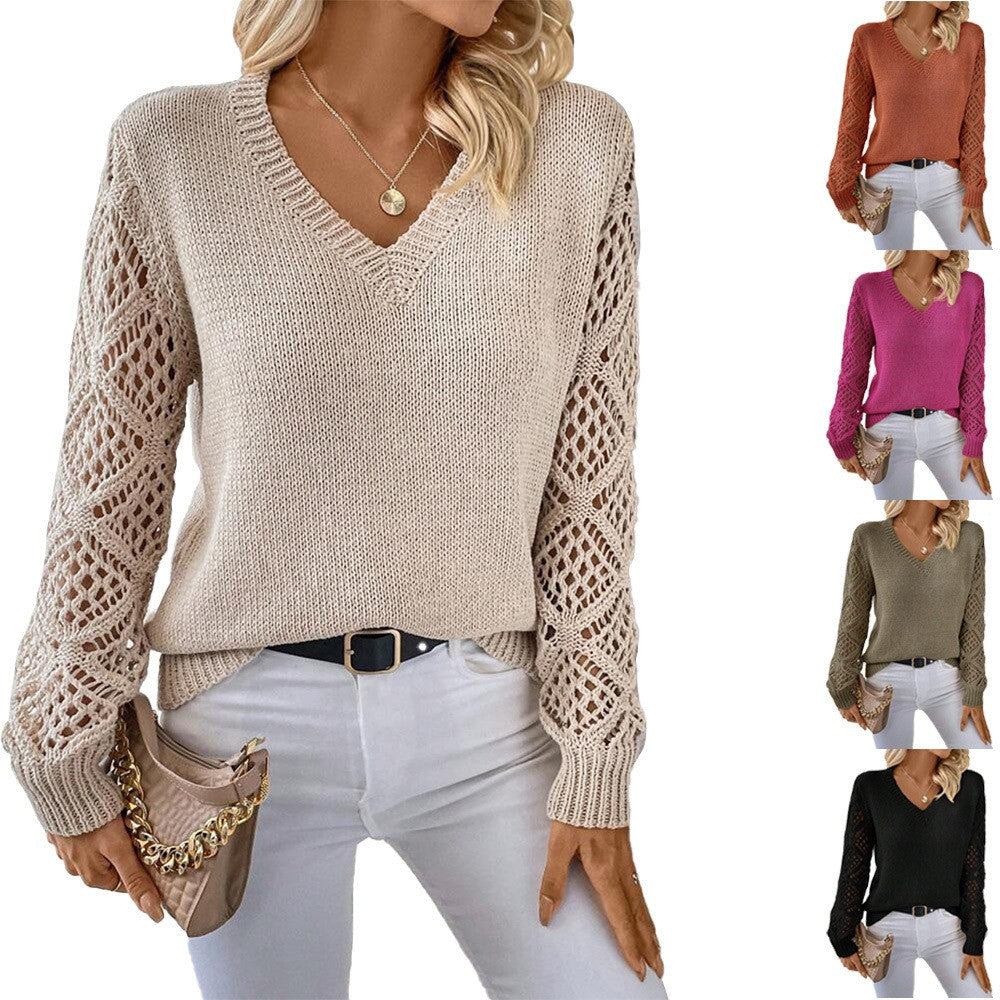 Velora Hollow Knit Sweater