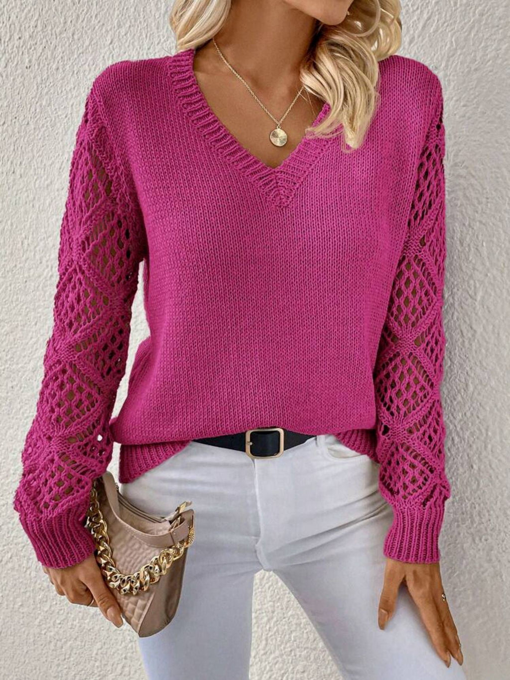 Velora Hollow Knit Sweater